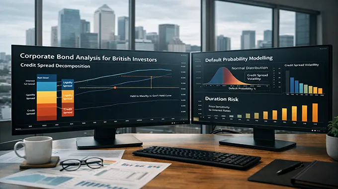 Corporate Bond Analysis for British Investors: Credit Spread Decomposition, Duration Risk, and Default Probability Modelling